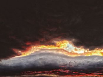 View of sky at night