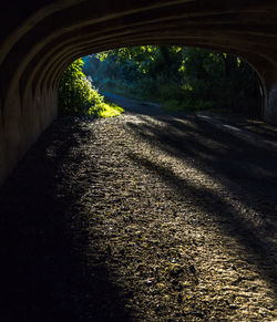 Road passing through tunnel