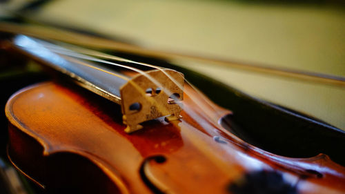 Close-up of violin