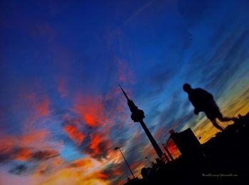 Low angle view of sky at sunset