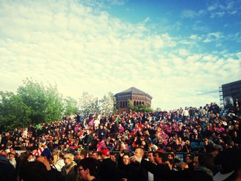 People at stadium