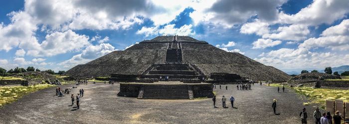 View of historical building against cloudy sky