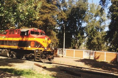 Train on railroad track