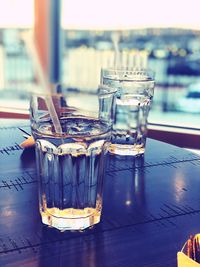 Close-up of drink on table