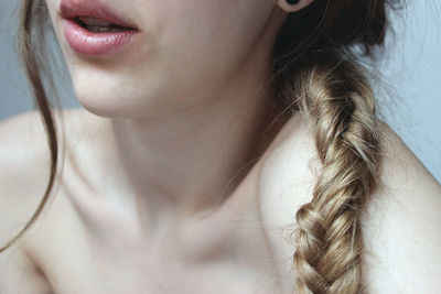 Close-up of beautiful woman