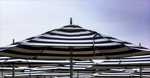 Tent against clear sky