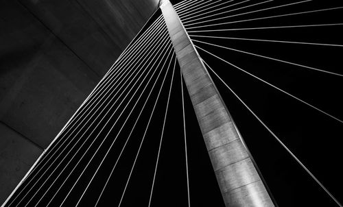 Close-up of suspension bridge