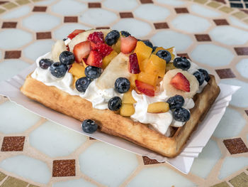 Close-up of dessert in plate