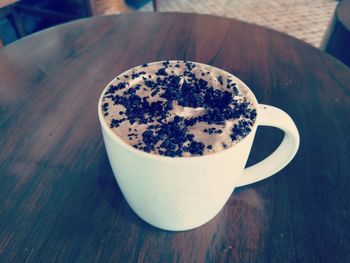 Close-up of coffee on table