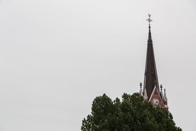 Low angle view of built structure against clear sky