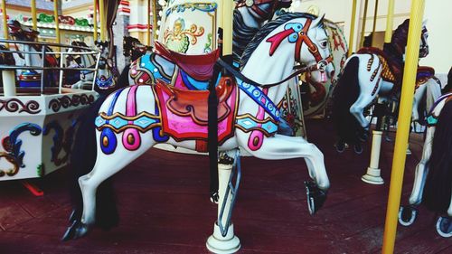 Carousel in amusement park