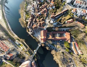 High angle view of buildings in amarante