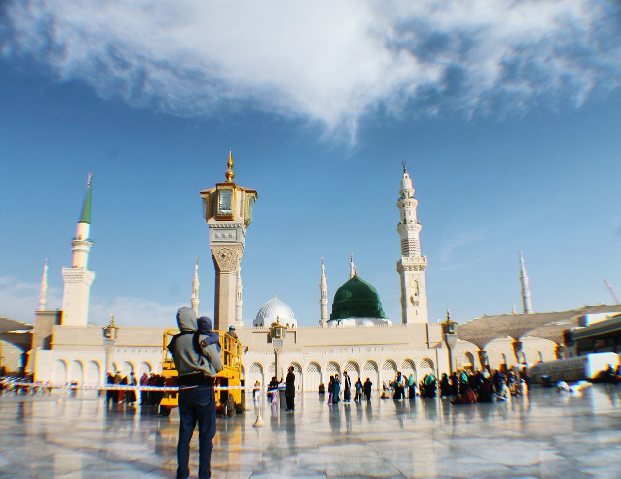 architecture, sky, group of people, built structure, crowd, large group of people, building exterior, real people, history, building, travel destinations, tourism, travel, the past, men, place of worship, nature, tower, religion, day, outdoors