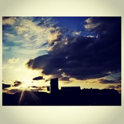 Sun shining through clouds