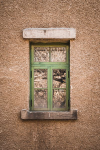 Close-up of window on wall