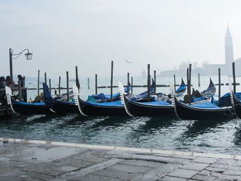 Boats in harbor