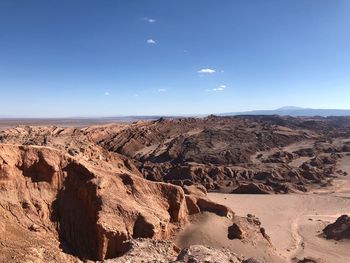 Scenic view of desert against sky