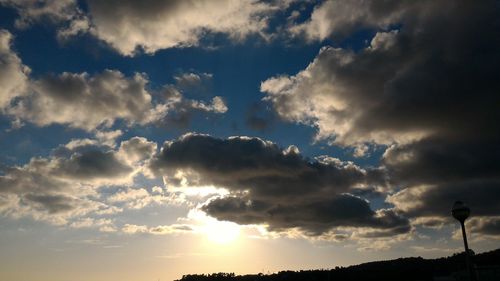 Low angle view of sky during sunset