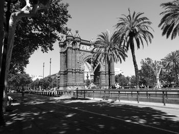 Arc triumph in barcelona city
