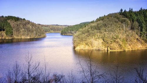 Scenic view of river against sky