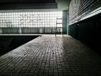 Empty corridor of building