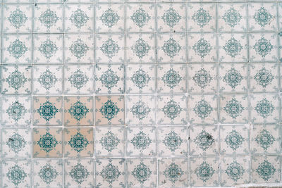 Full frame shot of tiled floor