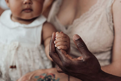 Close-up of baby hand