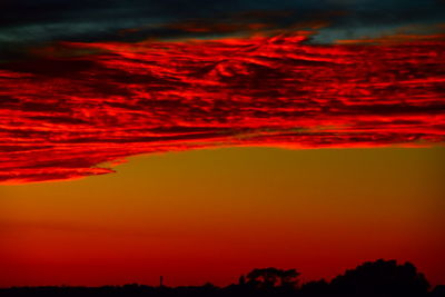 Close-up of red orange sky