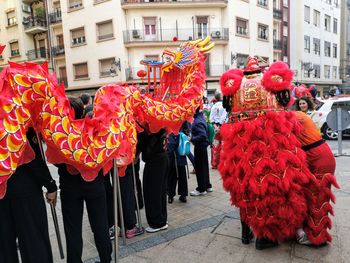 Group of people in front of building