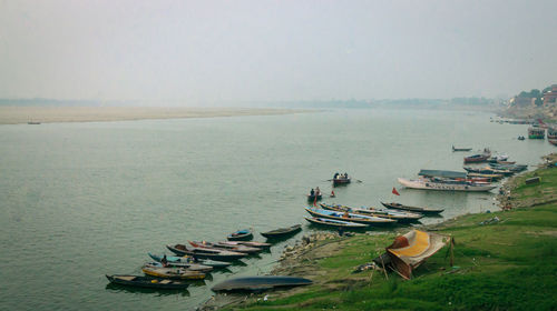 Boats in sea