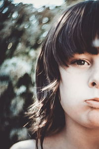 Close-up portrait of a young woman