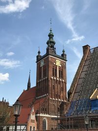 Low angle view of buildings against sky