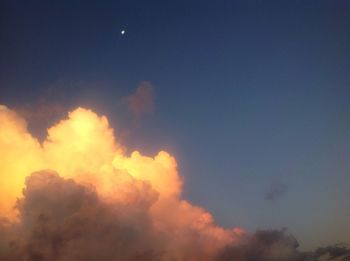 Low angle view of sky at sunset