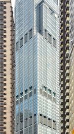 Low angle view of modern buildings in city