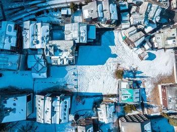 Aerial view on zermatt valley and matterhorn peak