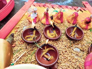 Close-up high angle view of food