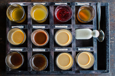 Directly above shot of food on table