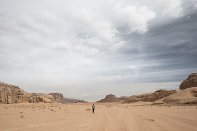 Scenic view of desert against sky