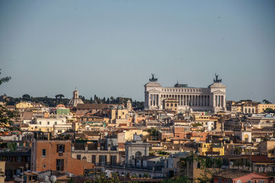 View of the altare della patria, a monument built in honor of king victor emmanuel in rome, italy.