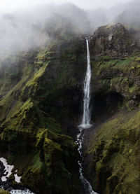 Scenic view of waterfall