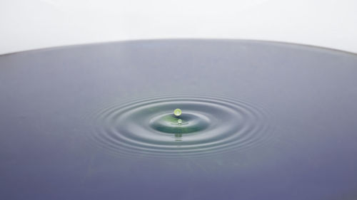 High angle view of water drop on lake