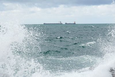 Scenic view of sea against sky