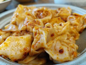 Close-up of meal served in plate