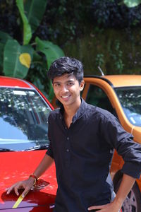 Portrait of smiling young man
