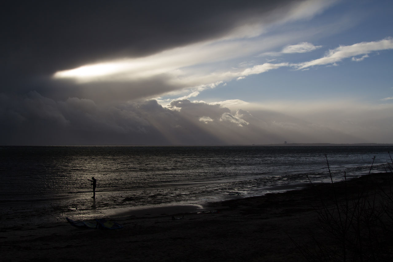 SCENIC VIEW OF SILHOUETTE BEACH AGAINST SKY