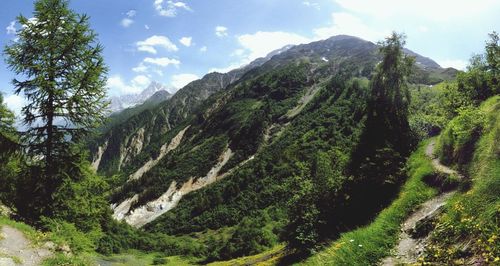 Low angle view of mountain against sky