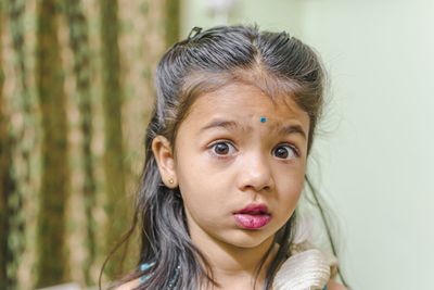 Close-up portrait of a girl