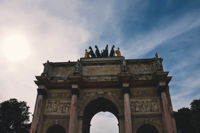 Low angle view of a statue