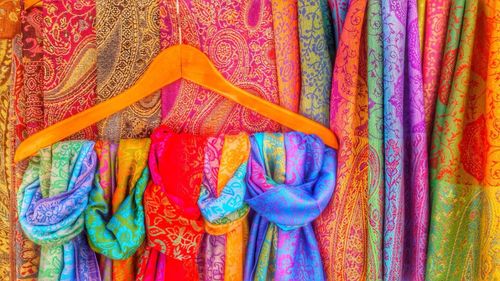 Full frame shot of colorful objects for sale