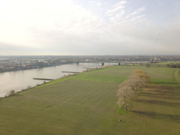 Scenic view of river against sky